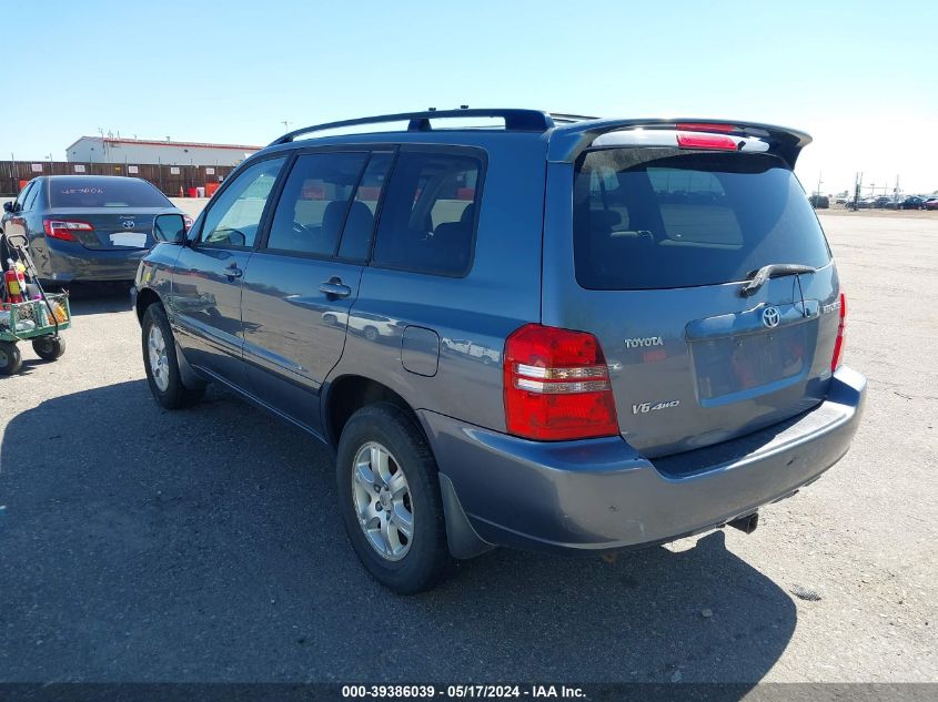 2003 Toyota Highlander V6 VIN: JTEHF21A930153884 Lot: 39386039