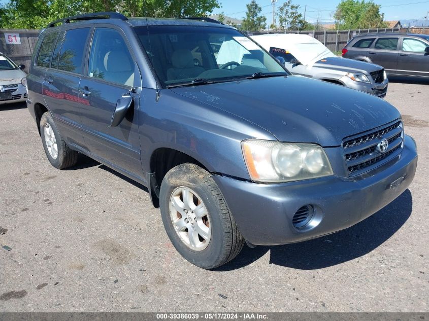 2003 Toyota Highlander V6 VIN: JTEHF21A930153884 Lot: 39386039