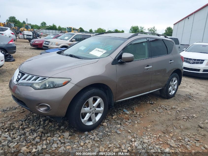 2009 Nissan Murano S VIN: JN8AZ18U39W023004 Lot: 39386050