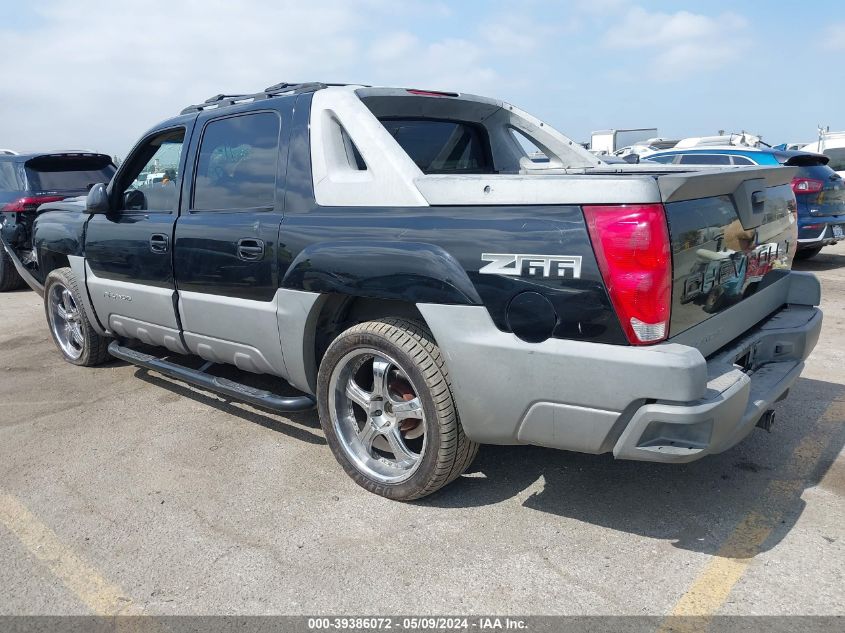 2002 Chevrolet Avalanche 1500 VIN: 3GNEC13T82G260046 Lot: 39386072