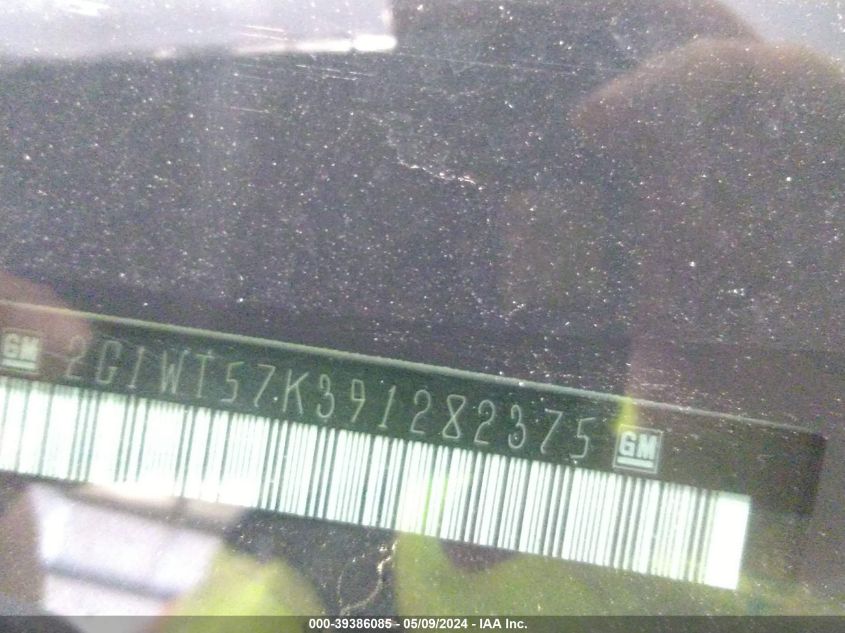 2009 Chevrolet Impala Lt VIN: 2G1WT57K391282375 Lot: 39386085