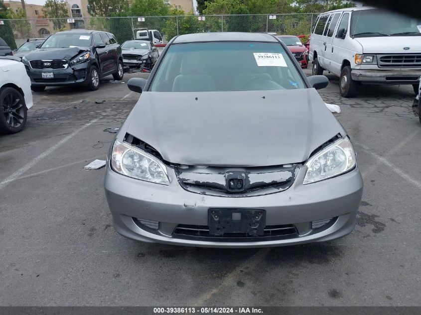 2004 Honda Civic Lx VIN: 2HGES16524H634504 Lot: 39386113