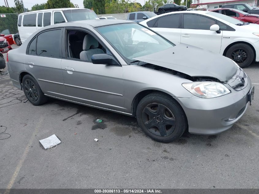 2004 Honda Civic Lx VIN: 2HGES16524H634504 Lot: 39386113