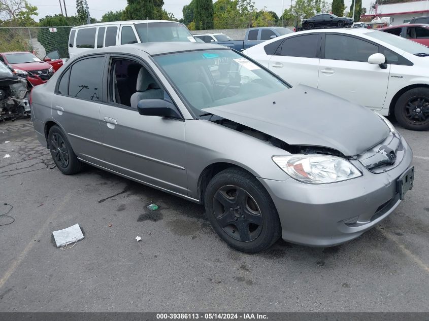 2004 Honda Civic Lx VIN: 2HGES16524H634504 Lot: 39386113