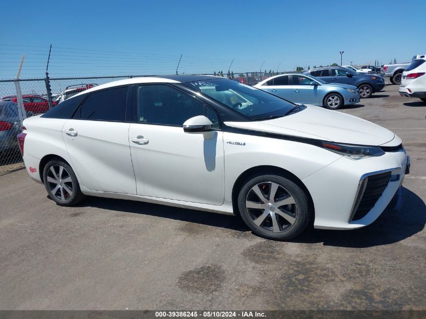 2017 Toyota Mirai VIN: JTDBVRBD9HA001524 Lot: 39386245