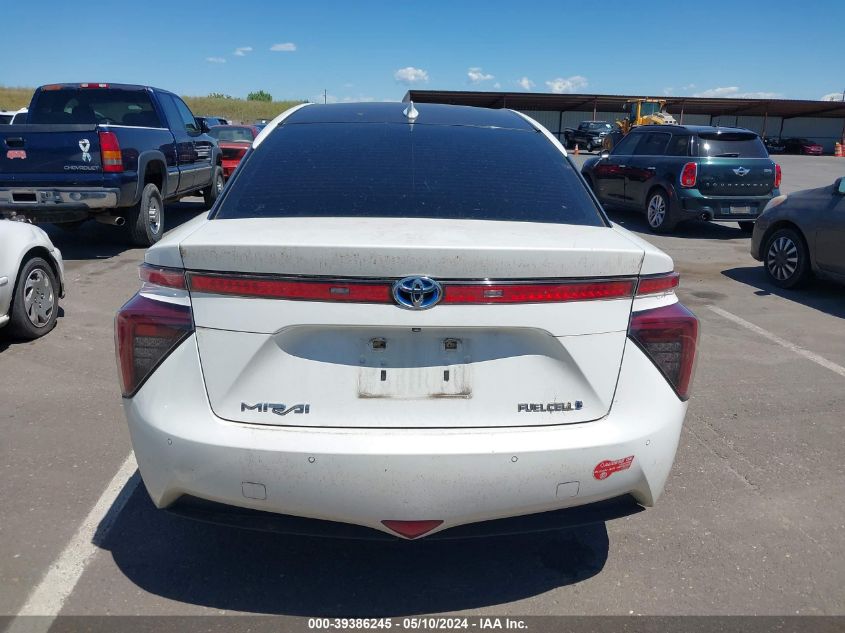 2017 Toyota Mirai VIN: JTDBVRBD9HA001524 Lot: 39386245