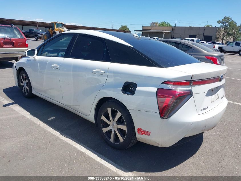 2017 Toyota Mirai VIN: JTDBVRBD9HA001524 Lot: 39386245