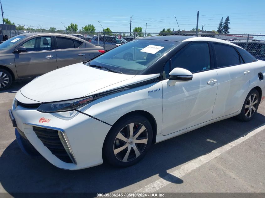 2017 Toyota Mirai VIN: JTDBVRBD9HA001524 Lot: 39386245