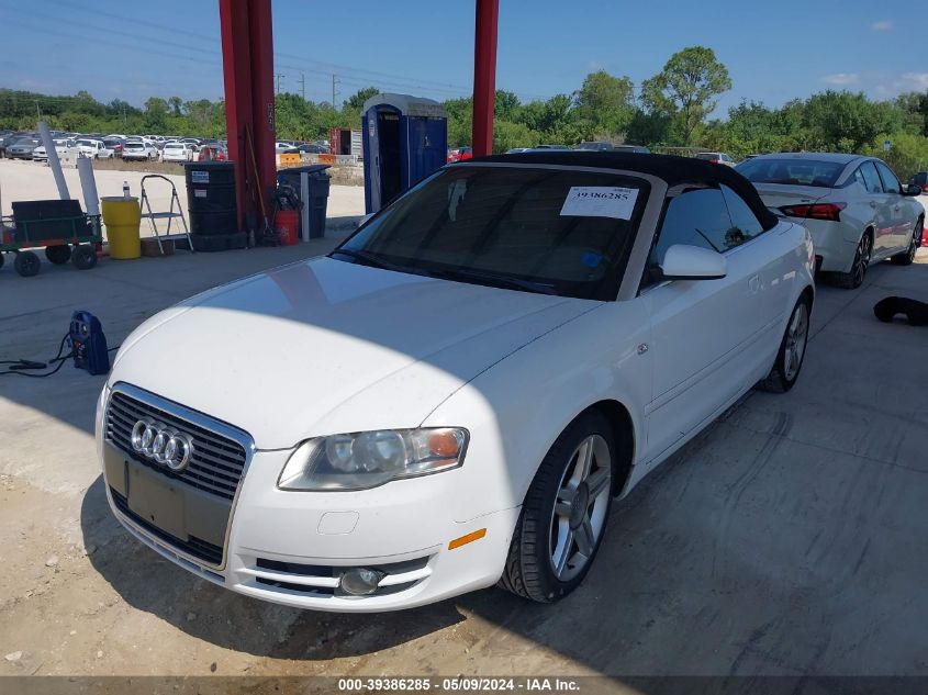 2007 Audi A4 2.0T VIN: WAUAF48H97K022305 Lot: 39386285