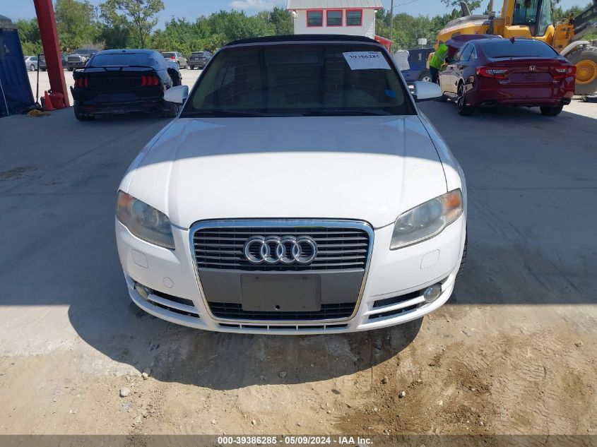 2007 Audi A4 2.0T VIN: WAUAF48H97K022305 Lot: 39386285