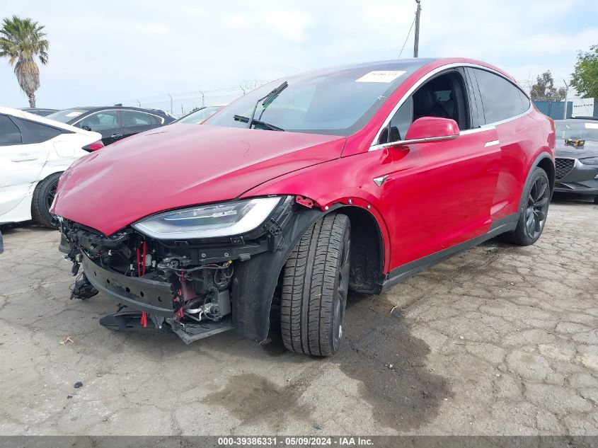 2020 Tesla Model X VIN: 5YJXCAE25LF245405 Lot: 39386331