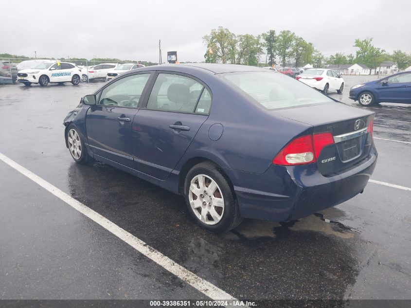 2009 Honda Civic Lx VIN: 19XFA16559E022791 Lot: 39386351