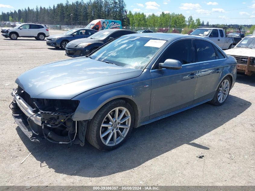 2014 Audi A4 2.0T Premium VIN: WAUFFAFL2EN042757 Lot: 39386357