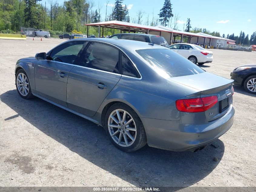 2014 Audi A4 2.0T Premium VIN: WAUFFAFL2EN042757 Lot: 39386357