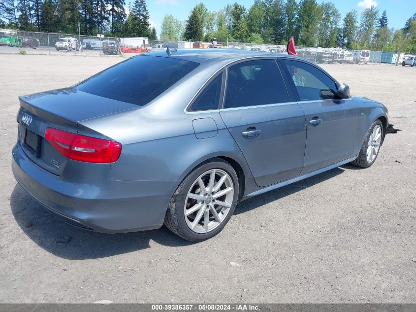 2014 Audi A4 2.0T Premium VIN: WAUFFAFL2EN042757 Lot: 39386357