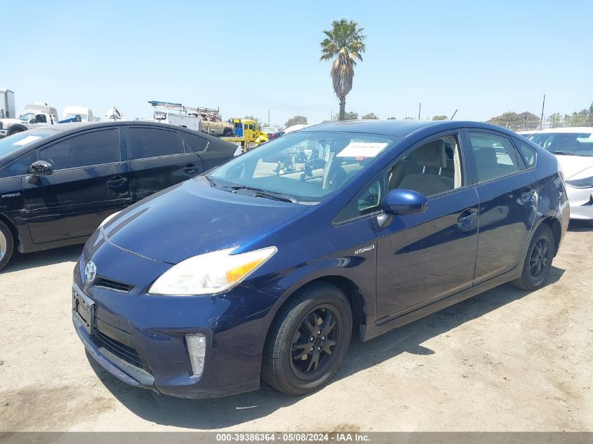 2013 Toyota Prius Two VIN: JTDKN3DU1D1678913 Lot: 39386364