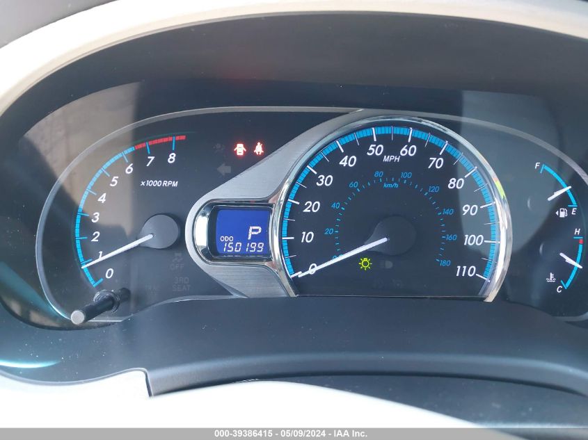 2012 Toyota Sienna Xle V6 8 Passenger VIN: 5TDYK3DC3CS245220 Lot: 39386415