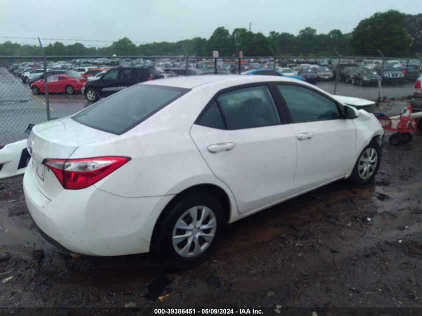 2014 TOYOTA COROLLA L/LE/LE PLS/PRM/S/S PLS - 2T1BURHE9EC191612