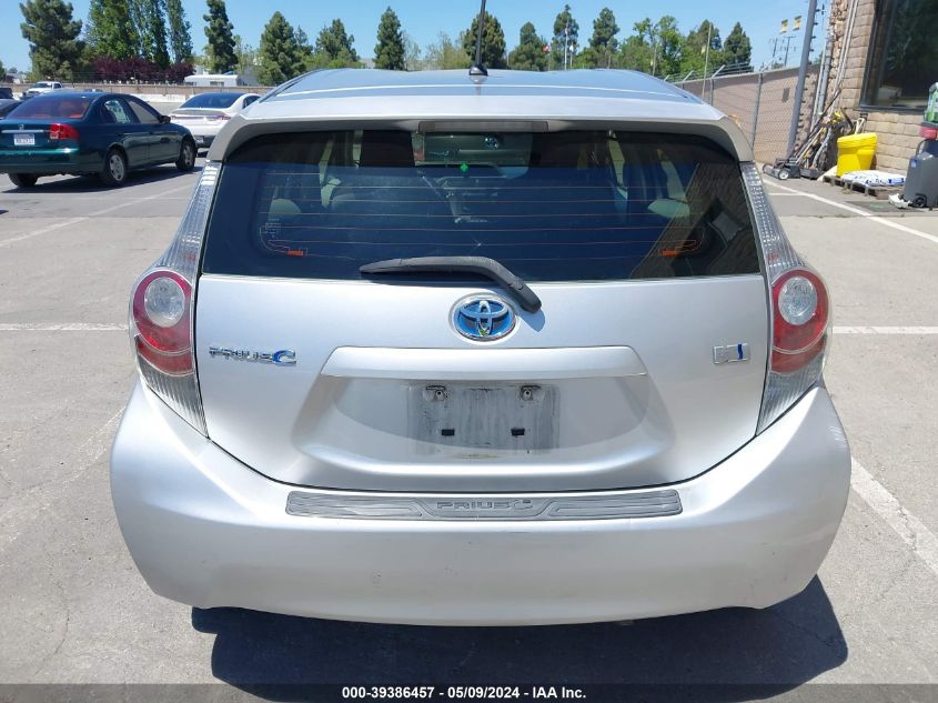 2012 Toyota Prius C One VIN: JTDKDTB37C1004387 Lot: 39386457