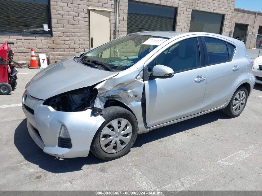 2012 Toyota Prius C One VIN: JTDKDTB37C1004387 Lot: 39386457