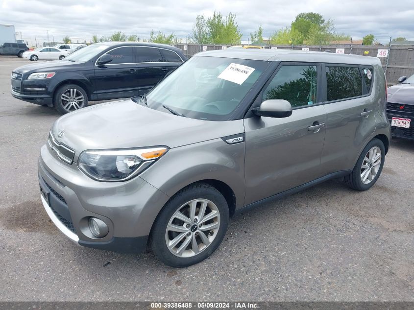 2018 Kia Soul + VIN: KNDJP3A57J7592291 Lot: 39386488