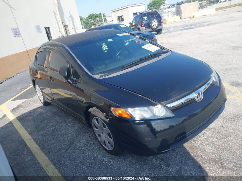 2007 Honda Civic Lx VIN: 2HGFA16567H306482 Lot: 39386533