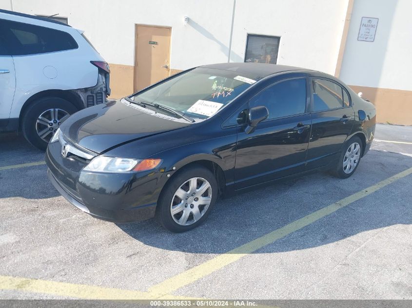 2007 Honda Civic Lx VIN: 2HGFA16567H306482 Lot: 39386533