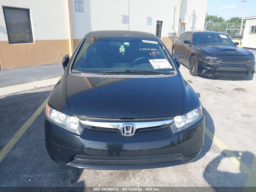 2007 Honda Civic Lx VIN: 2HGFA16567H306482 Lot: 39386533