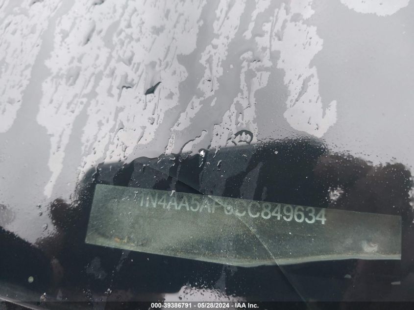 2012 Nissan Maxima 3.5 S VIN: 1N4AA5AP6CC849634 Lot: 39386791