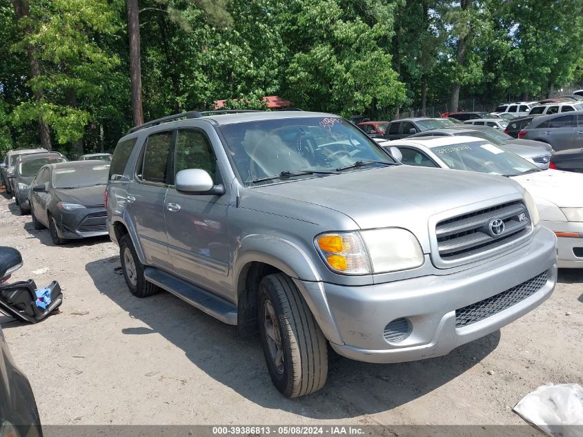 2001 Toyota Sequoia Sr5 VIN: 5TDZT34A41S022097 Lot: 39386813