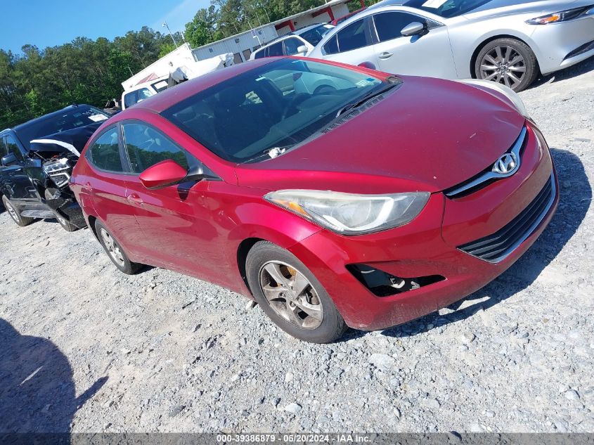 2015 Hyundai Elantra Se VIN: 5NPDH4AE2FH576261 Lot: 39386879