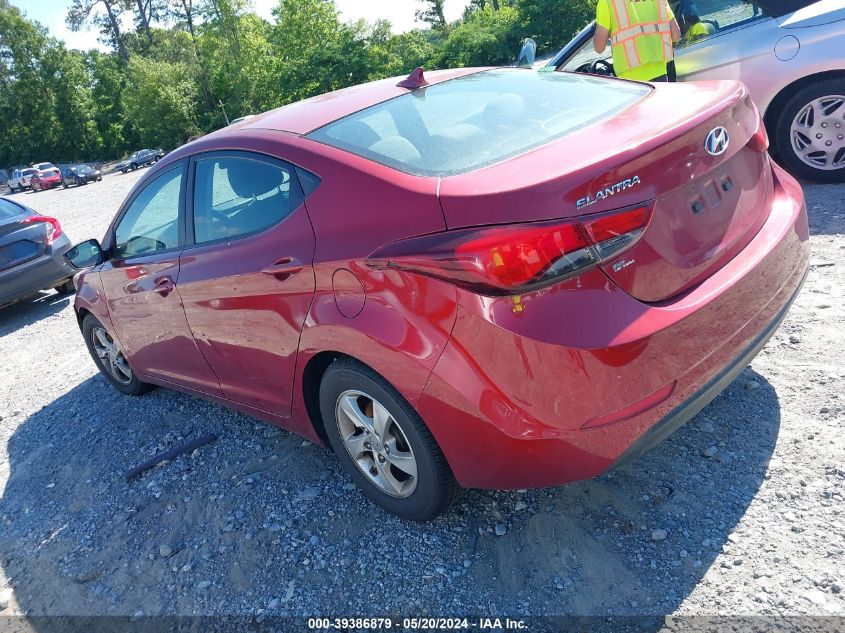 2015 Hyundai Elantra Se VIN: 5NPDH4AE2FH576261 Lot: 39386879