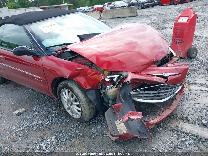 2001 Chrysler Sebring Lxi VIN: 1C3EL55U01N593387 Lot: 39386908