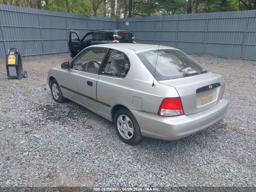 2000 Hyundai Accent L VIN: KMHCF35G3YU012422 Lot: 39386967