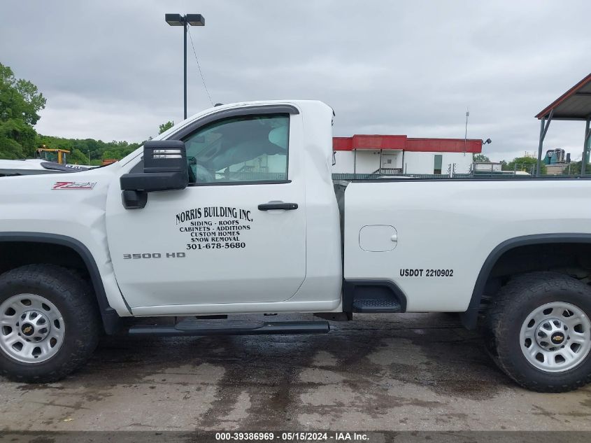 2021 Chevrolet Silverado 3500Hd 4Wd Regular Cab Long Bed Wt VIN: 1GC3YSE72MF296472 Lot: 39386969