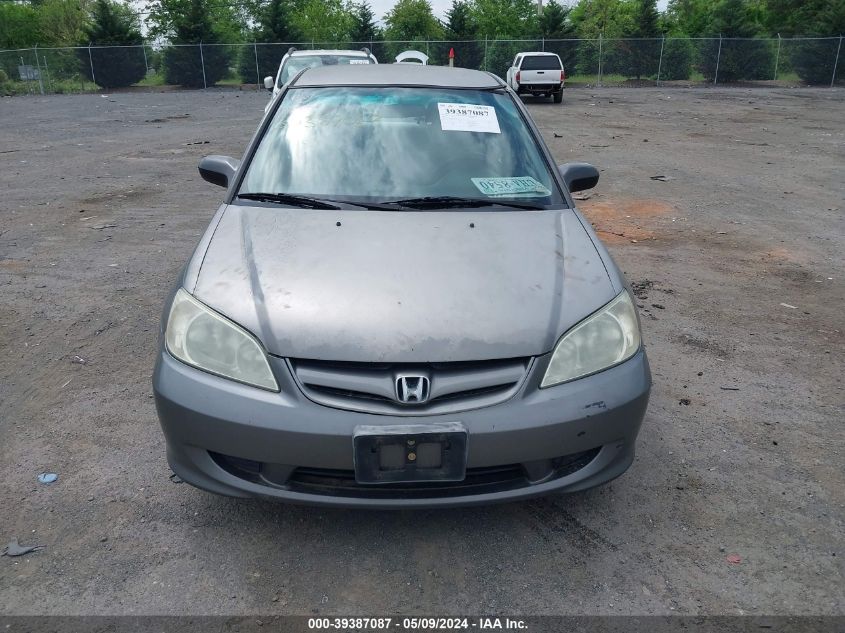 2004 Honda Civic Lx VIN: 2HGES16564H503351 Lot: 39387087