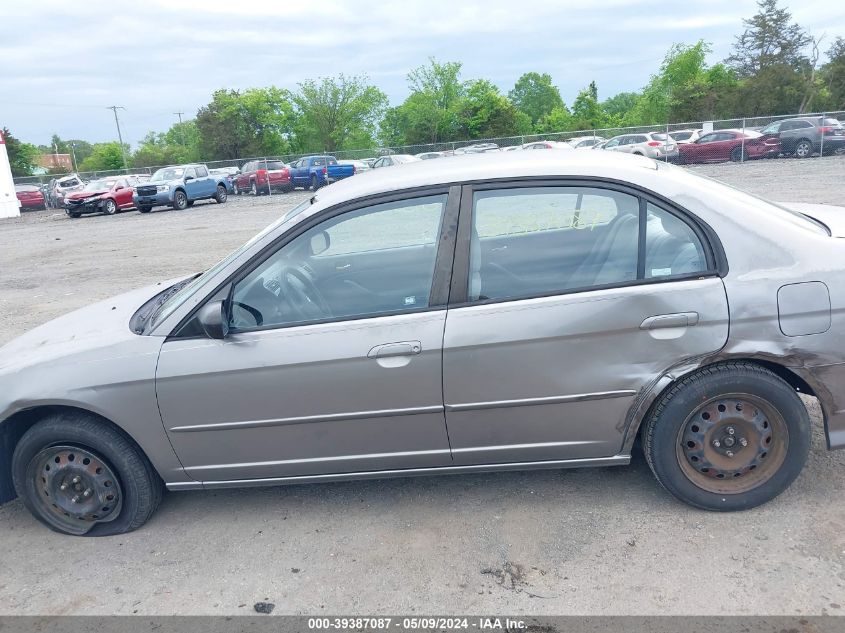 2004 Honda Civic Lx VIN: 2HGES16564H503351 Lot: 39387087