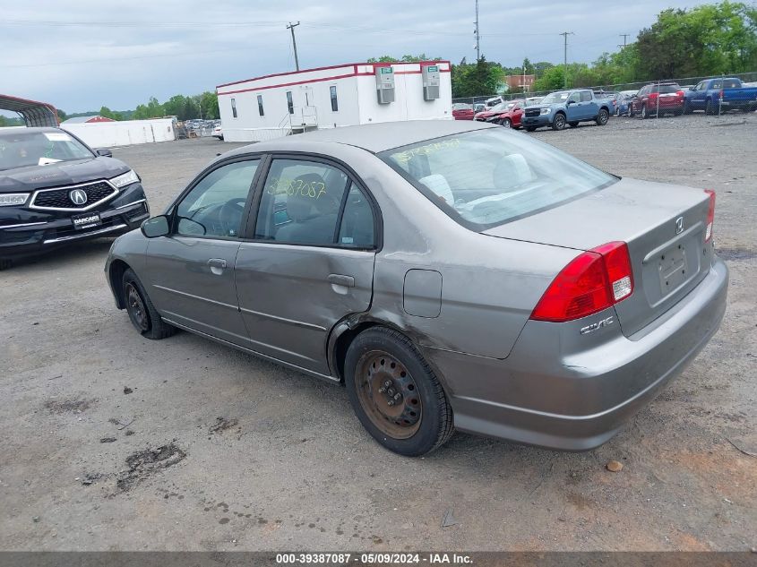 2004 Honda Civic Lx VIN: 2HGES16564H503351 Lot: 39387087