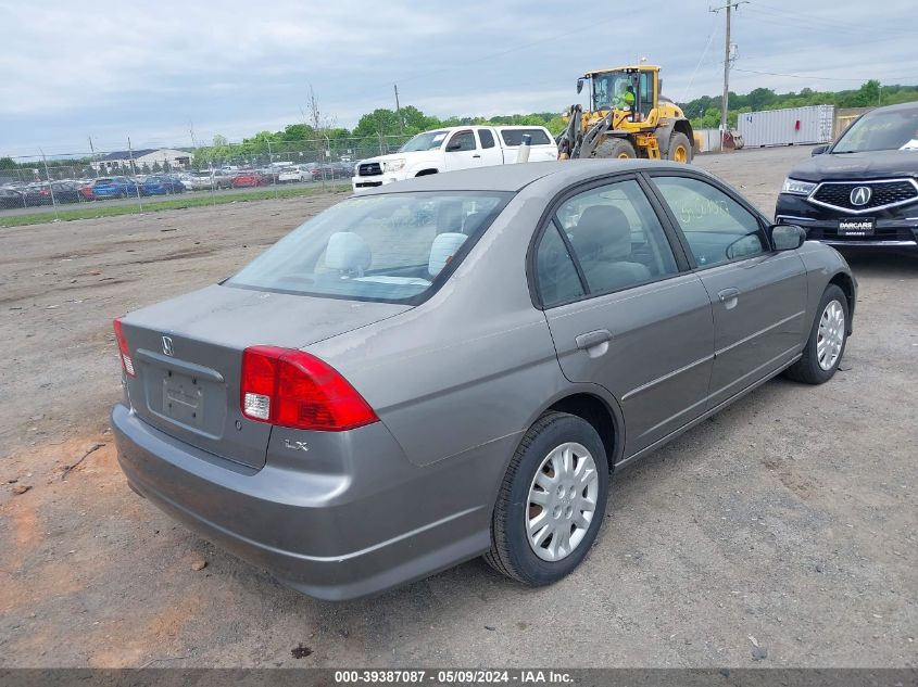 2004 Honda Civic Lx VIN: 2HGES16564H503351 Lot: 39387087