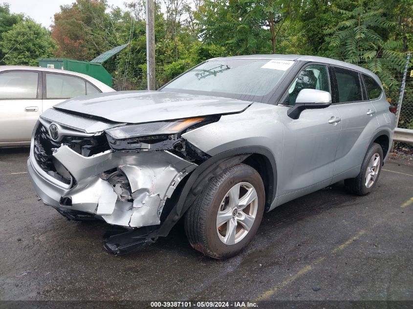 2022 Toyota Highlander Le VIN: 5TDZZRAHXNS552941 Lot: 39387101