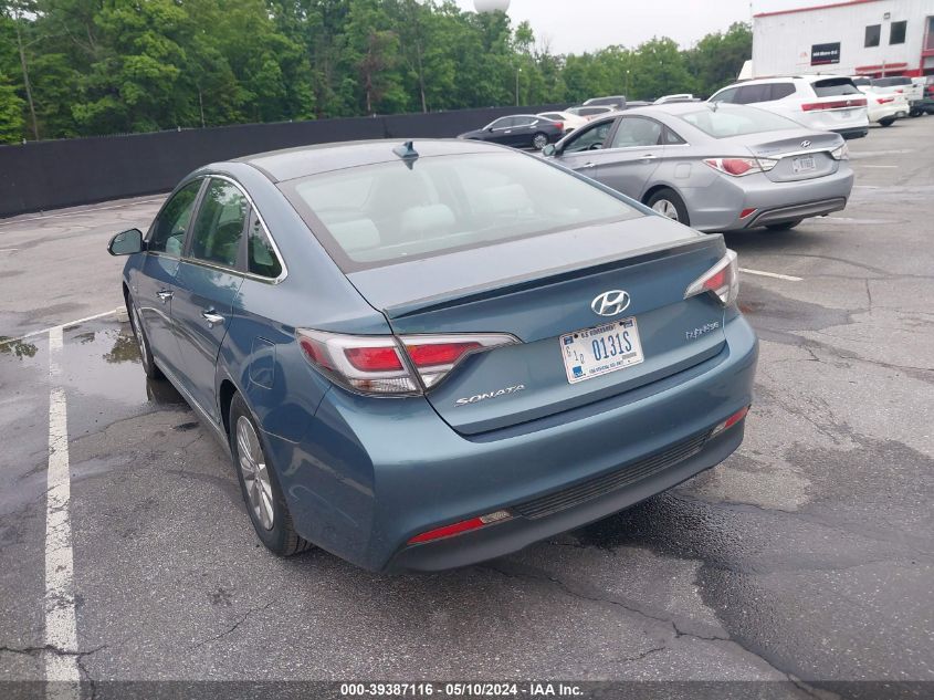 2016 Hyundai Sonata Hybrid Se VIN: KMHE24L10GA035309 Lot: 39387116