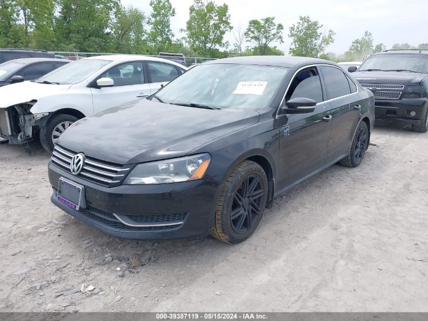 2013 Volkswagen Passat 2.5L Se VIN: 1VWBP7A32DC092607 Lot: 39387119