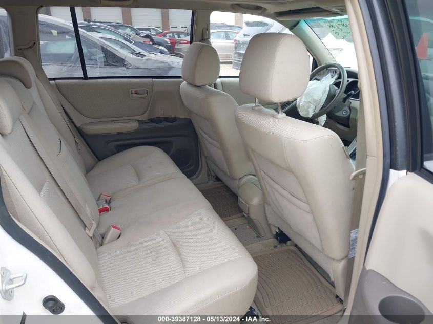 2007 Toyota Highlander V6 VIN: JTEGP21A670142355 Lot: 39387128