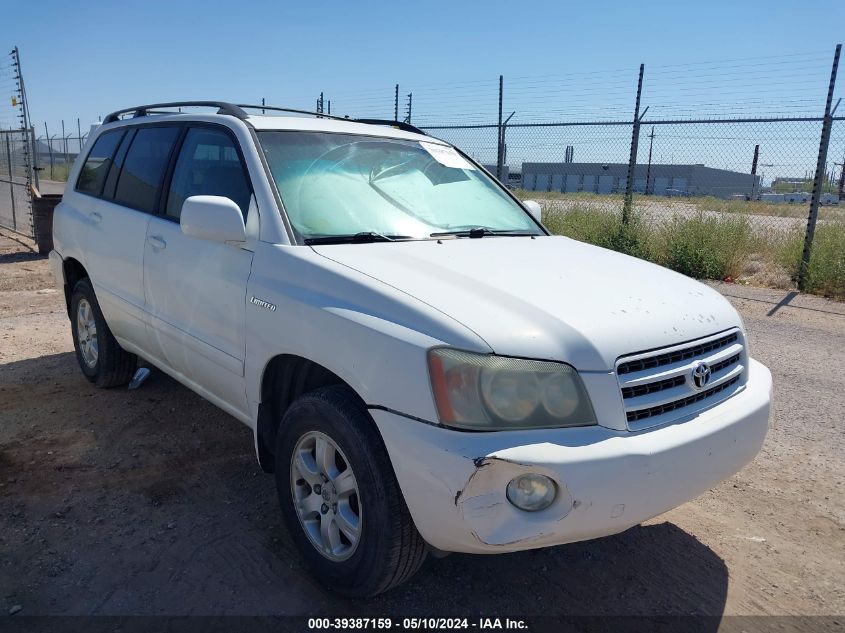 2003 Toyota Highlander Limited V6 VIN: JTEHF21A930152959 Lot: 39387159