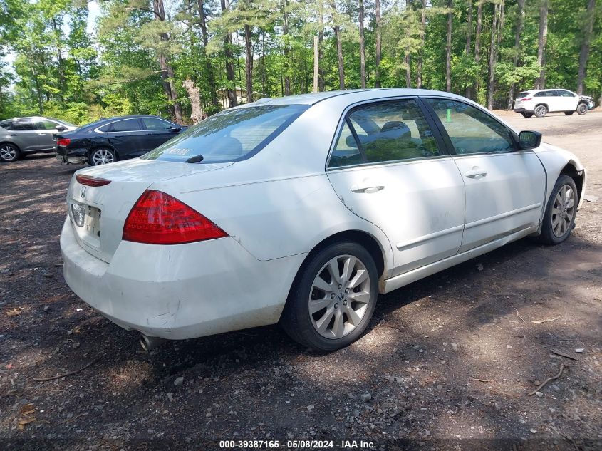 2007 Honda Accord 3.0 Ex VIN: 1HGCM665X7A093476 Lot: 39387165