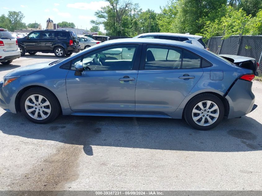 2022 Toyota Corolla Le VIN: JTDEPMAE3N3016735 Lot: 39387231