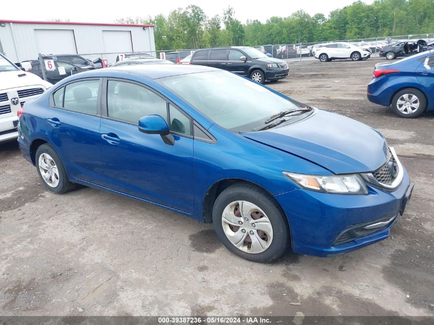 2013 Honda Civic Lx VIN: 2HGFB2F57DH560782 Lot: 39387236