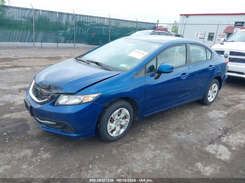 2013 Honda Civic Lx VIN: 2HGFB2F57DH560782 Lot: 39387236