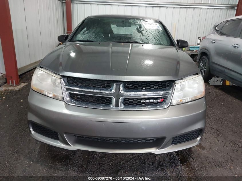 2013 Dodge Avenger Se VIN: 1C3CDZAB9DN713188 Lot: 39387270