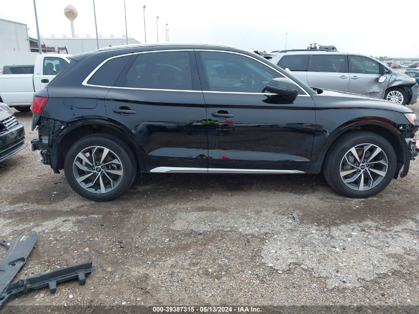 2021 Audi Q5 Premium 45 Tfsi Quattro S Tronic VIN: WA1AAAFY8M2076476 Lot: 39387315